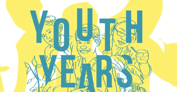 Illustration of young Filipinos with the text "Youth Years"