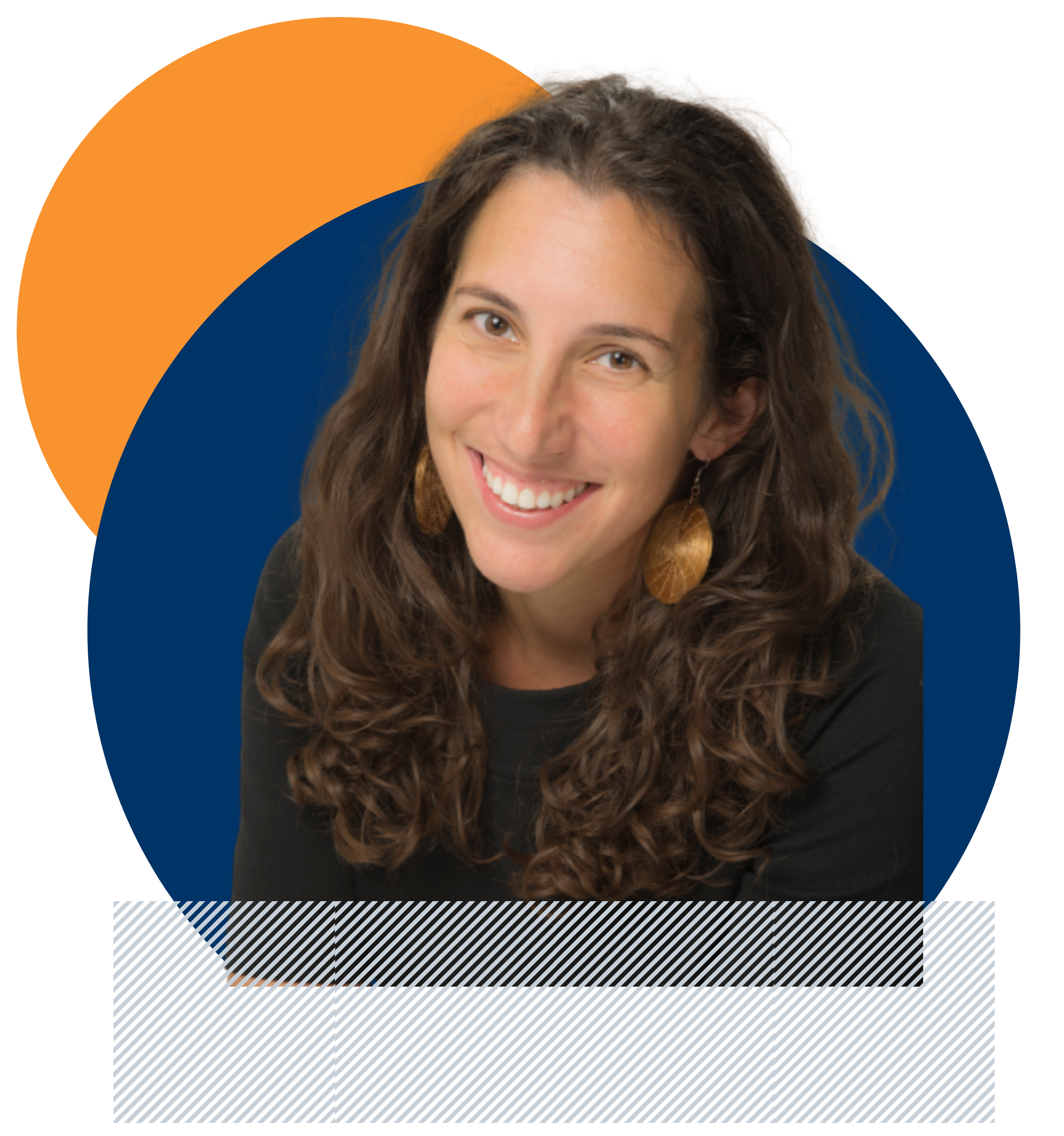 Ashoka Fellow with circular graphics