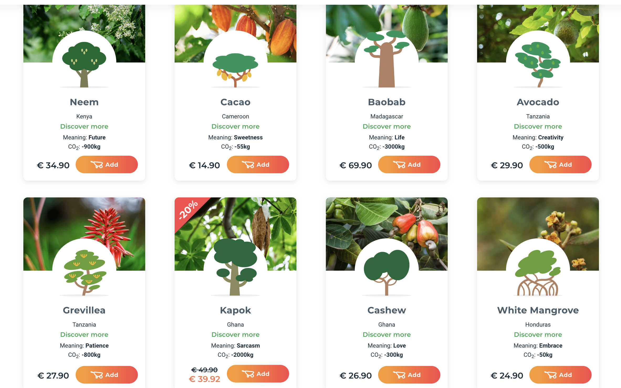 Treedom website image