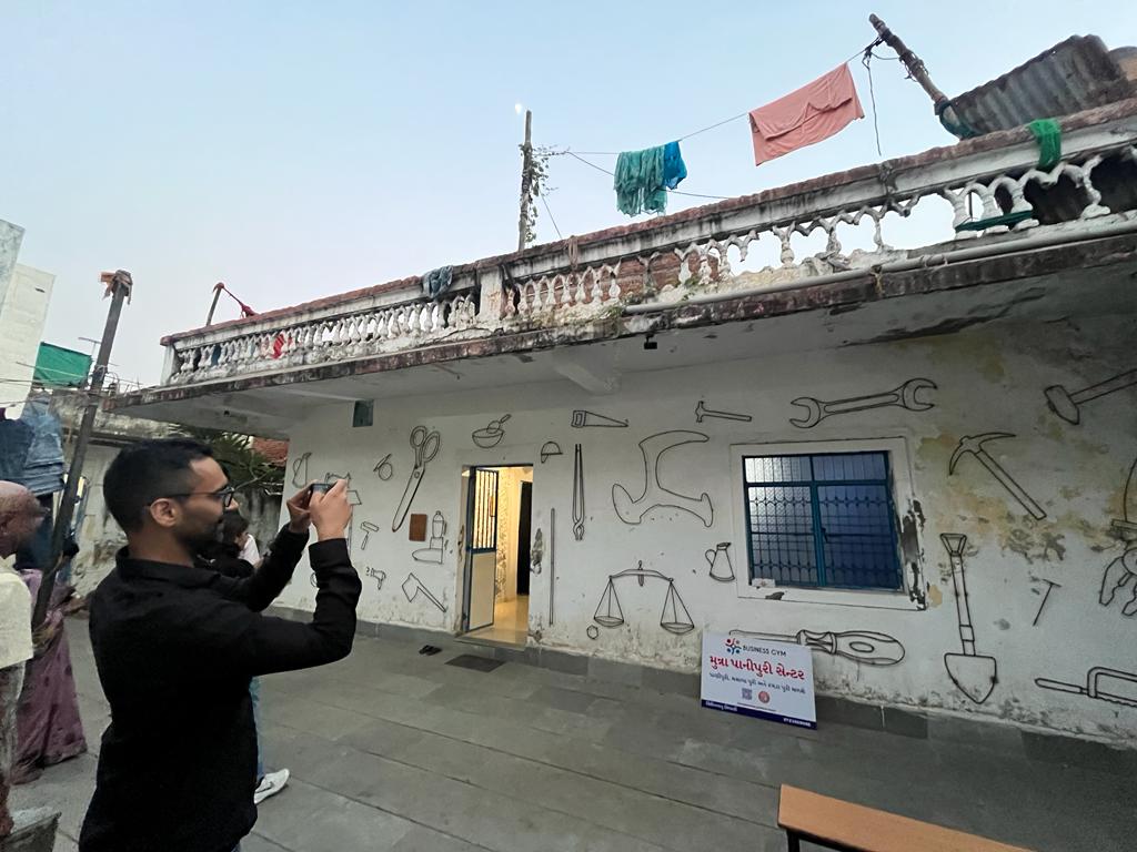Sandal kakkar from IKEA admiring and celebrating at Mehnat Manzil — Museum of Work, the only museum which celebrates the contributions of the informal sector, in Vasna, Ahmedabad.