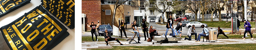 Two photos of work by Hoodstock and Will Prosper 2019