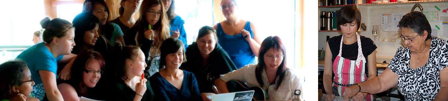 Two small photos of the work of Candice Lys and FOXY