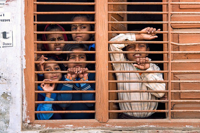 Children in windows