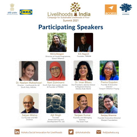 Speaker panel for Access Livelihoods Summit 2021