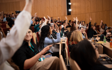 hands raised