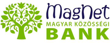 Green tree to left, Magnet Bank in words to the right; Magnet in black with wavy letters; Bank in thick green and bolded letters