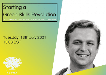 Poster for the webinar: Starting a Green Skills Revolution