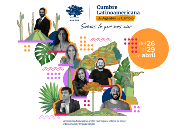 Fotografías de los Fellows de Latinoamérica armando el mapa de nuestra región, junto a elementos naturales y monumentos icónicos de Latinoamérica. Cumbre Latinoamericana de Agentes de Cambio. Somos lo que nos une. Del 26 al 29 de abril