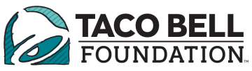Taco Bell Foundation logo bell in green on the left side