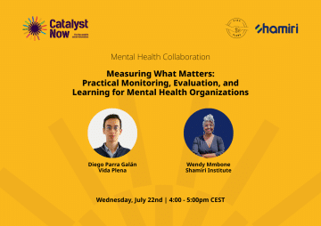 Catalyst Mental Health Collaboration Session: Measuring What Matters - Practical Monitoring, Evaluation, and Learning (MEL) for Mental Health organizations