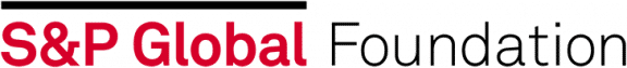Words S&P Global in bold red text, with a black bold line above; next to S&P Global is the word "Foundation" with a capital F and black lettering