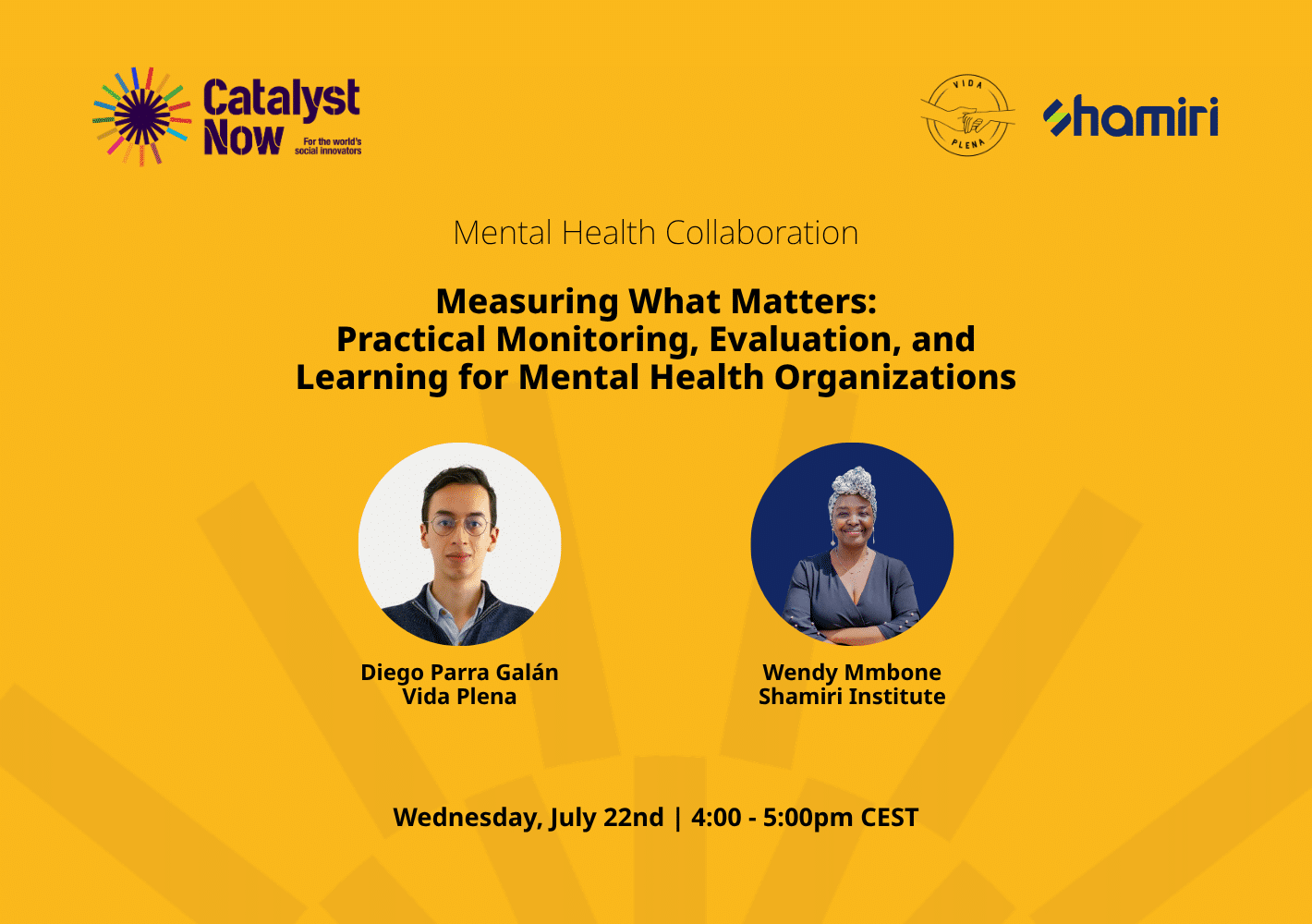 Catalyst Mental Health Collaboration Session: Measuring What Matters - Practical Monitoring, Evaluation, and Learning (MEL) for Mental Health organizations