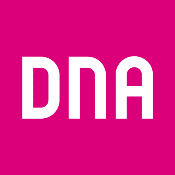 DNA logo with pink background 