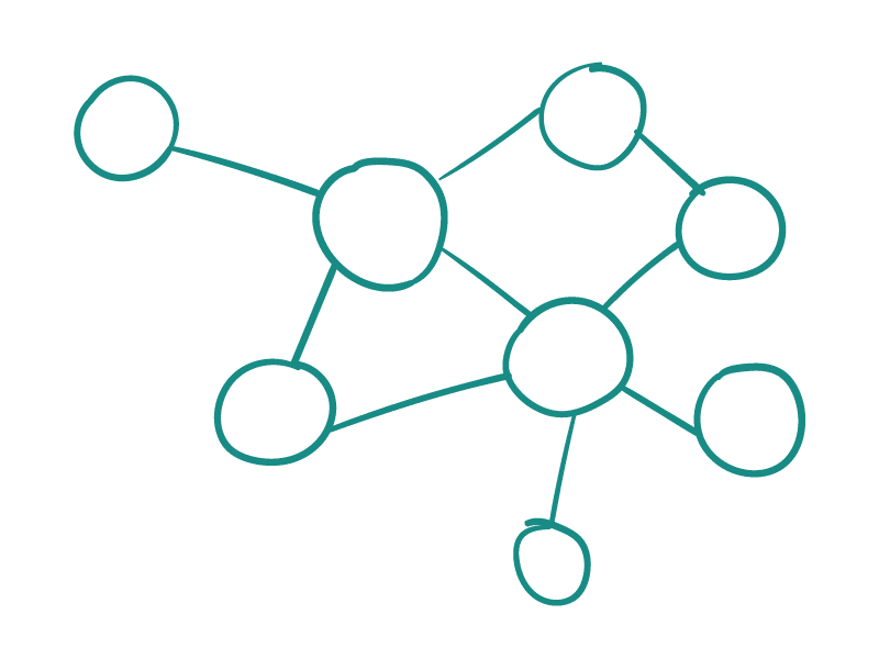 Diseño de unos círculos conectados entre si