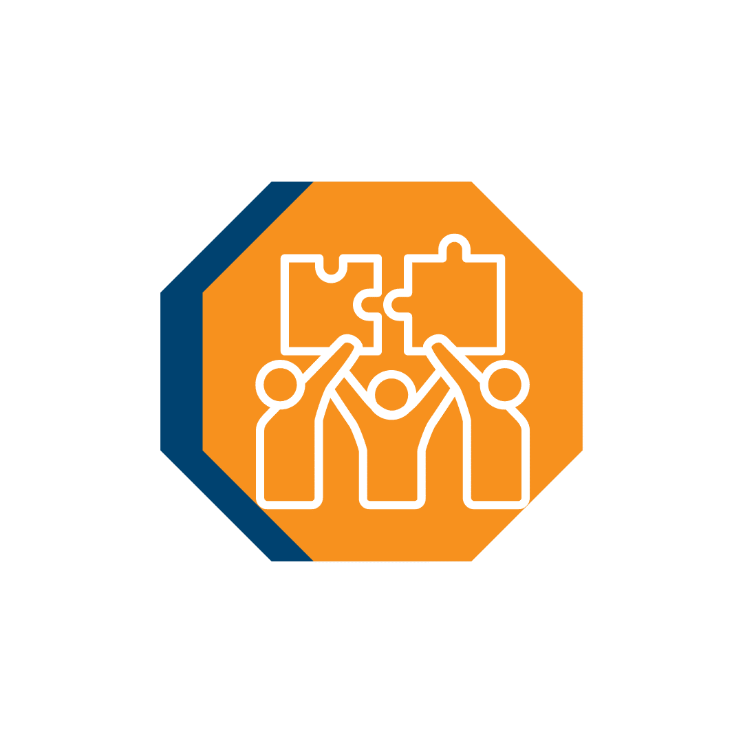 icon of collaborative leadership graphic 