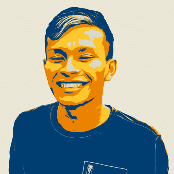 Foto com filtro amarelo e azul escuro de Henrique
