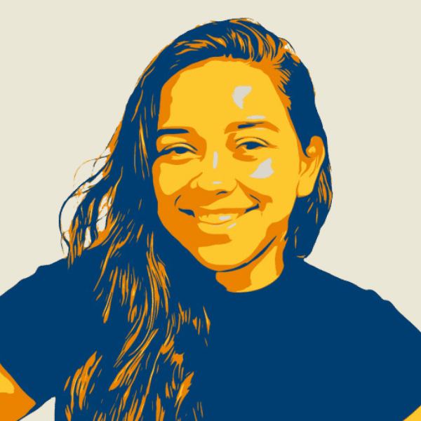 Foto com filtro amarelo e azul escuro de Maria Eduarda