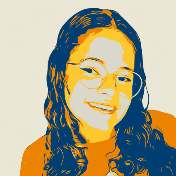 Foto com filtro amarelo e azul escuro de Clara Beatriz