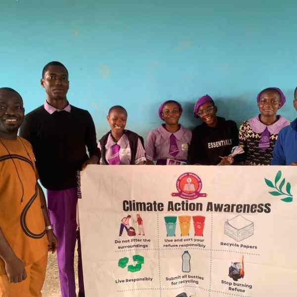 A group of students and teachers in a climate club