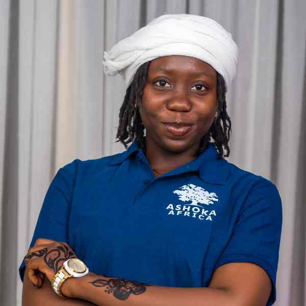 Ashoka Young Changemaker in Africa - Dark girl with a white scarf