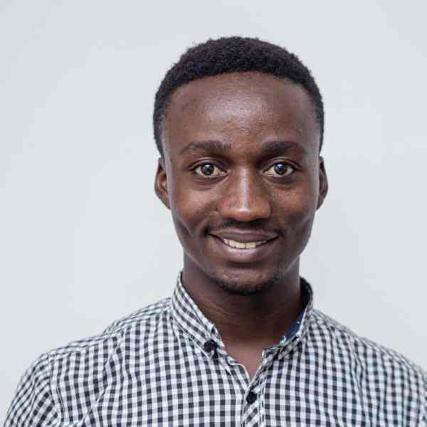 A black man smiling 