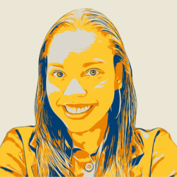 Foto com filtro amarelo e azul escuro de Mariana