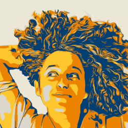 Foto com filtro amarelo e azul escuro de Midria