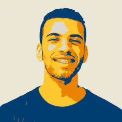 Foto com filtro amarelo e azul escuro de Felipe