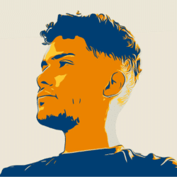 Foto com filtro amarelo e azul escuro de Alfredo
