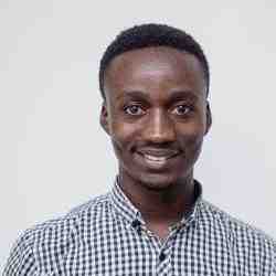 A black man smiling 