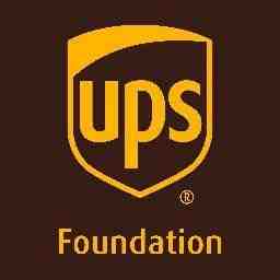 UPS Foundation logo in brown and yellow