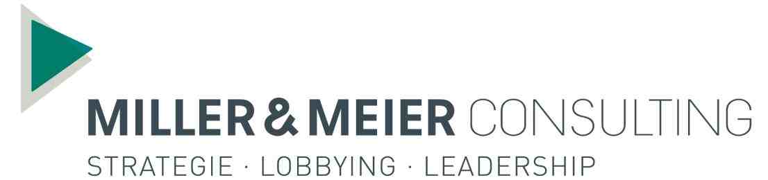 Logo von Miller & Meier Consulting mit grünem Pfeil links oben