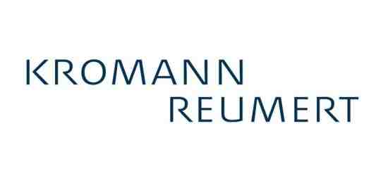kromman-reumert logo in blue with white background