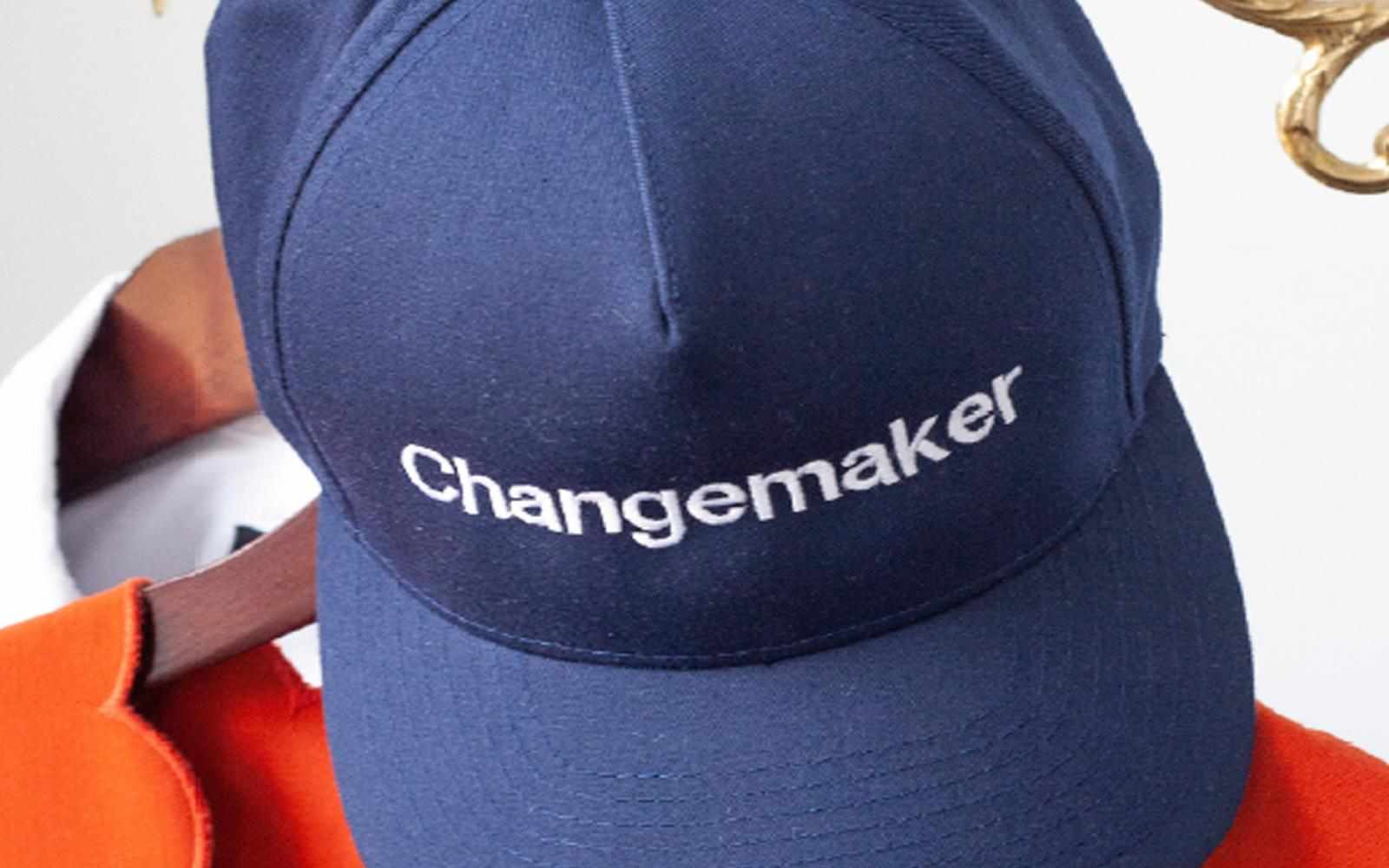 Cap with Changemaker written on it