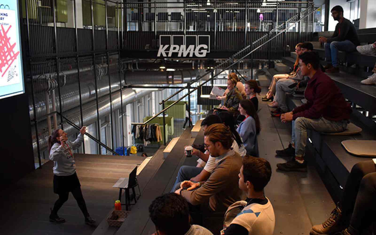 Speaker Giving Talk at Venture for Canada Event 2022