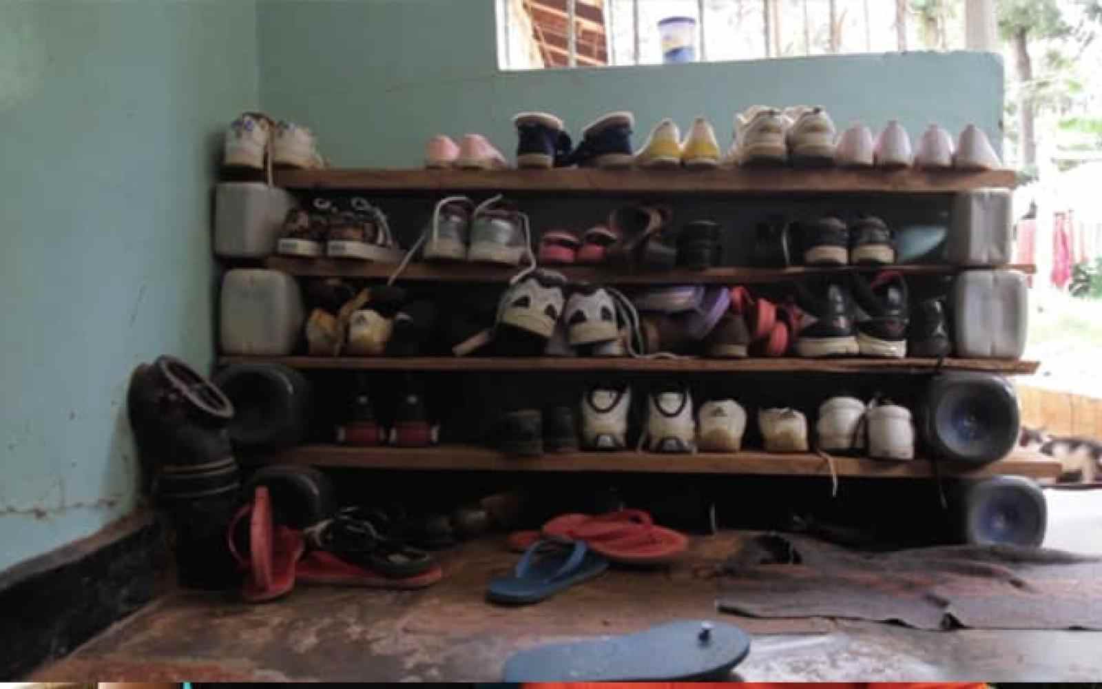 Photo of a shelf of shoes