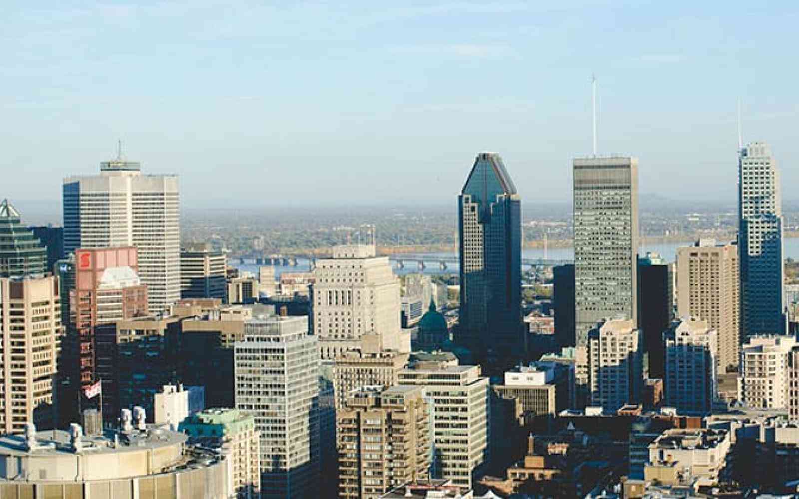 Photo of the downtown Toronto skyline from about 40 floors up