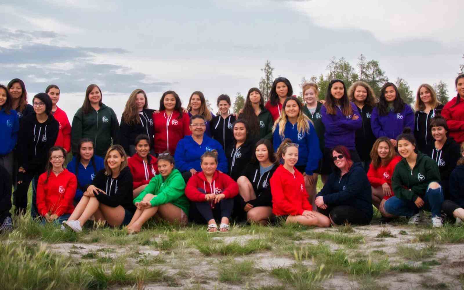Candice Lys FOXY 2019 group of kids and couneslors outdoors