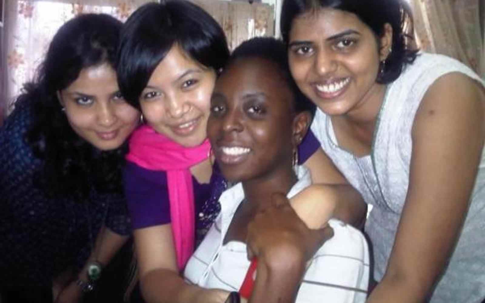 Goodbye pictures with my friends who are completing their Masters in Social Work internships