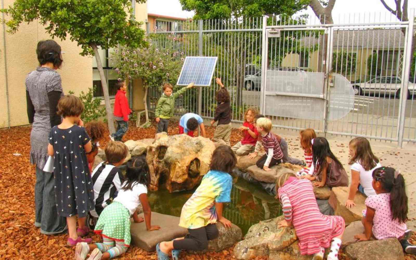Schoolyard Sharon Danks Article with Children