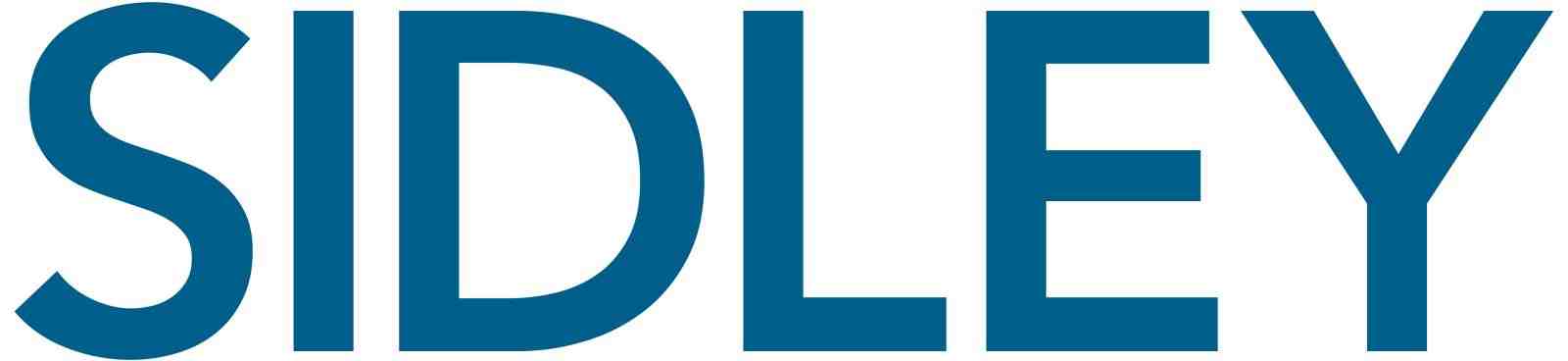 Partner Logo for Sidley. SIDLEY all in capital blue letters