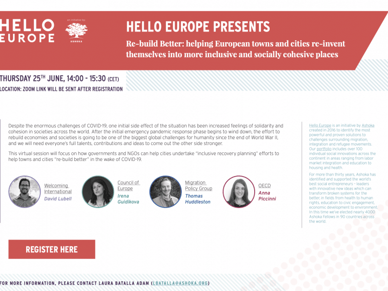 Helping European towns and cities reinvent themselves into more inclusive and socially cohesive places