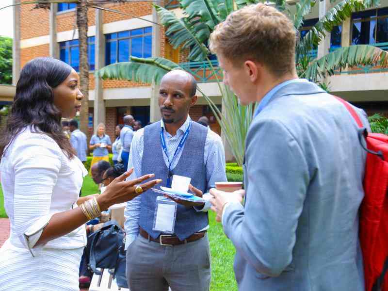 Fellows and Guests chatting