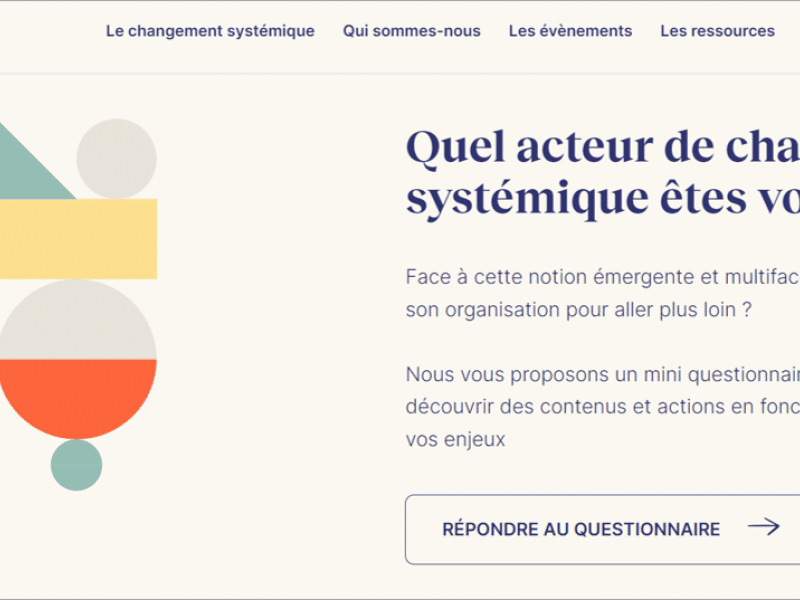 capture d'écran du site agir à la racine