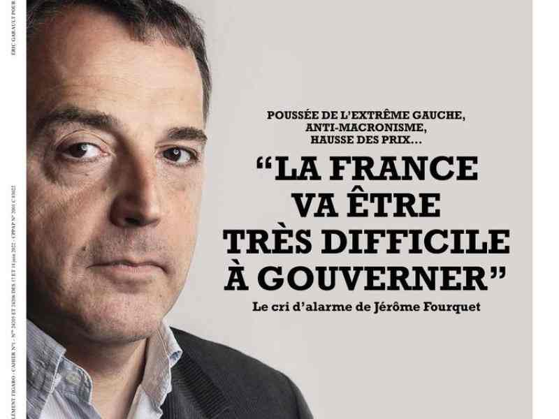 couverture du Figaro Magazine avec la photo de Jérôme Fourquet et le titre/citation "La France va être très difficile à gouverner"