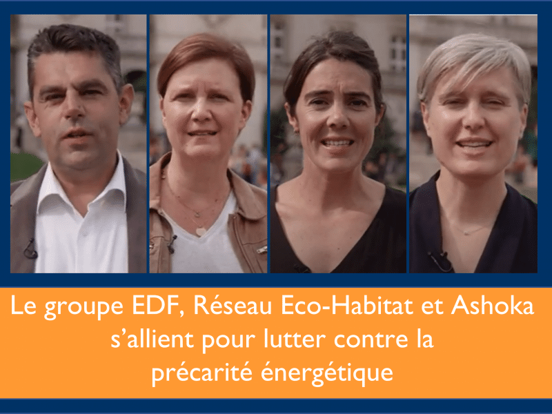 les visages des 4 porteurs du projet EDF REH et Ashoka
