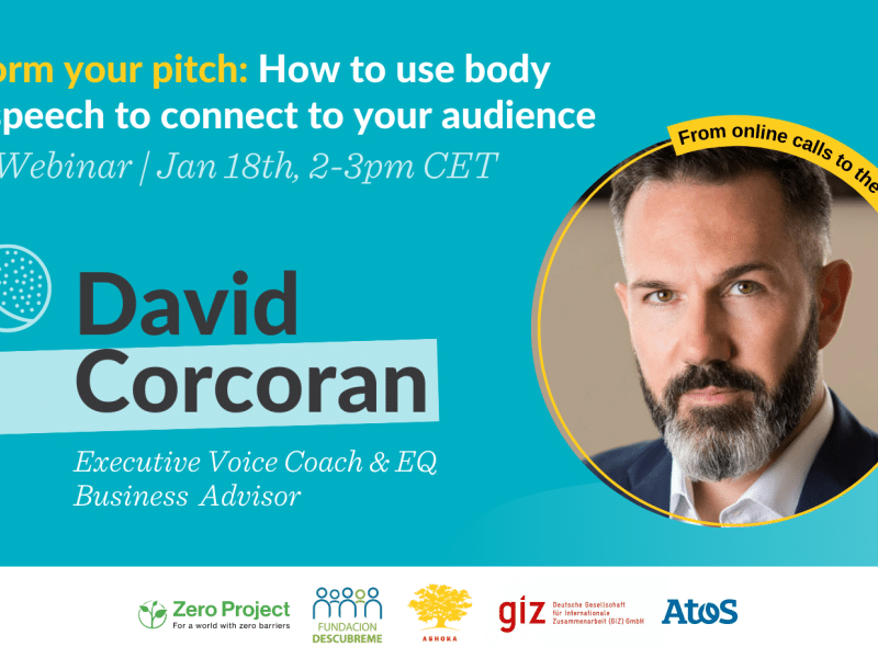 Banner featuring a spaker of a webinar series on impact transfer