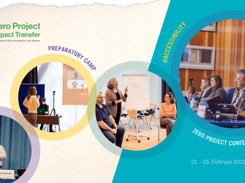 Banner with photos of participants talking and interacting
