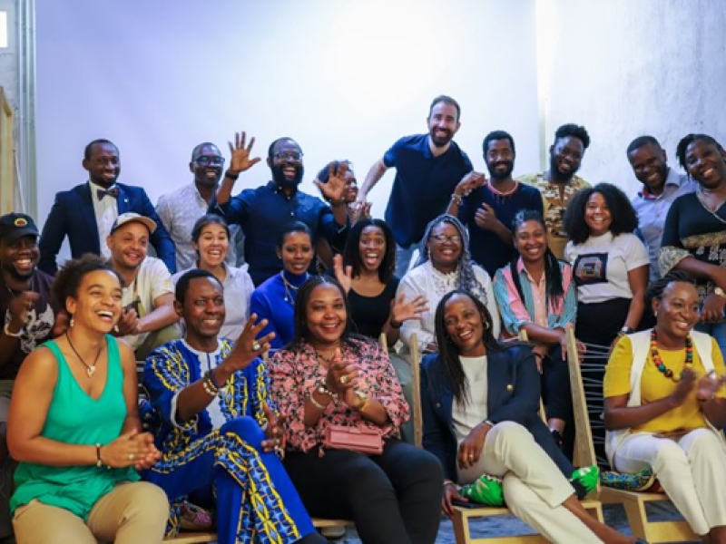 group of people smiling