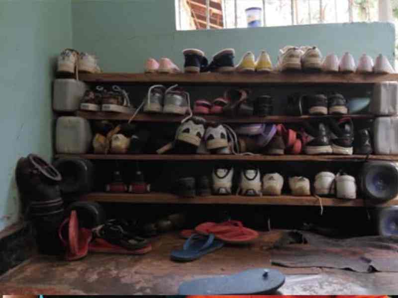 Photo of a shelf of shoes